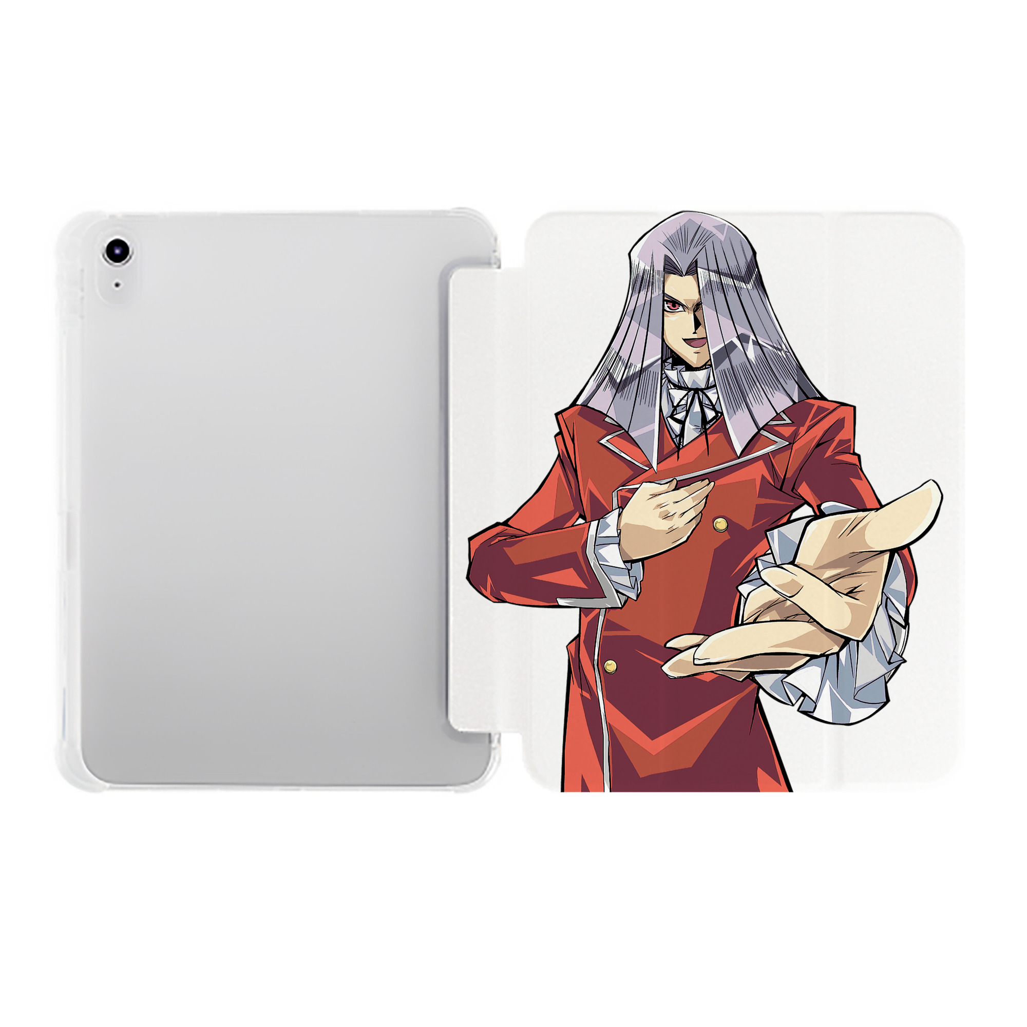 （画像用） 遊☆戯☆王 Yu-Gi-Oh! IPad ケース ペン収納付き 三つ折りスタンド PUレザー×シリコン 対応機種9.5/10.5/10.9インチ